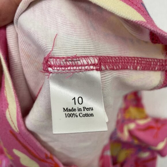 Piccolina Dinosaur Dino Pajamas Short Sleeve Pants Kids Pink Girls size 10 - Picture 4 of 4